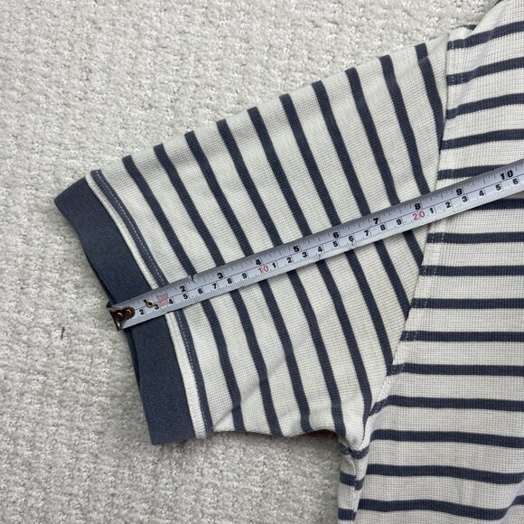 Pierre Cardin Shirt Mens Size Medium Blue Striped Short Sleeve Polo Rugby - Picture 12 of 16